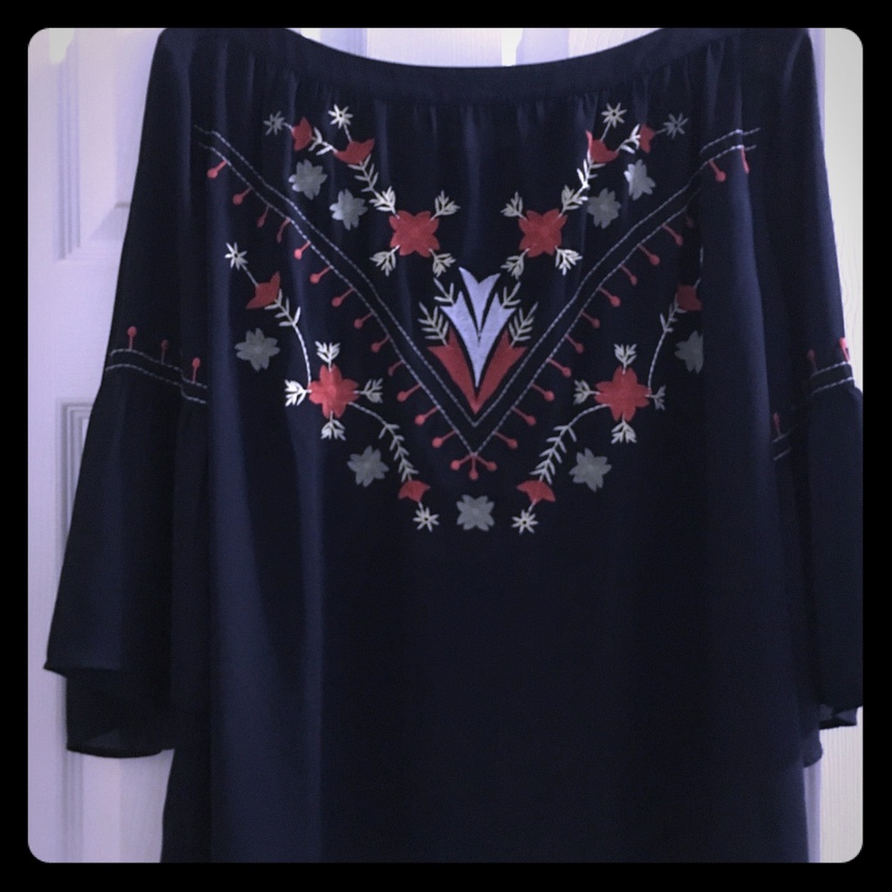 Navy Blue The Loft Outlet Blouse